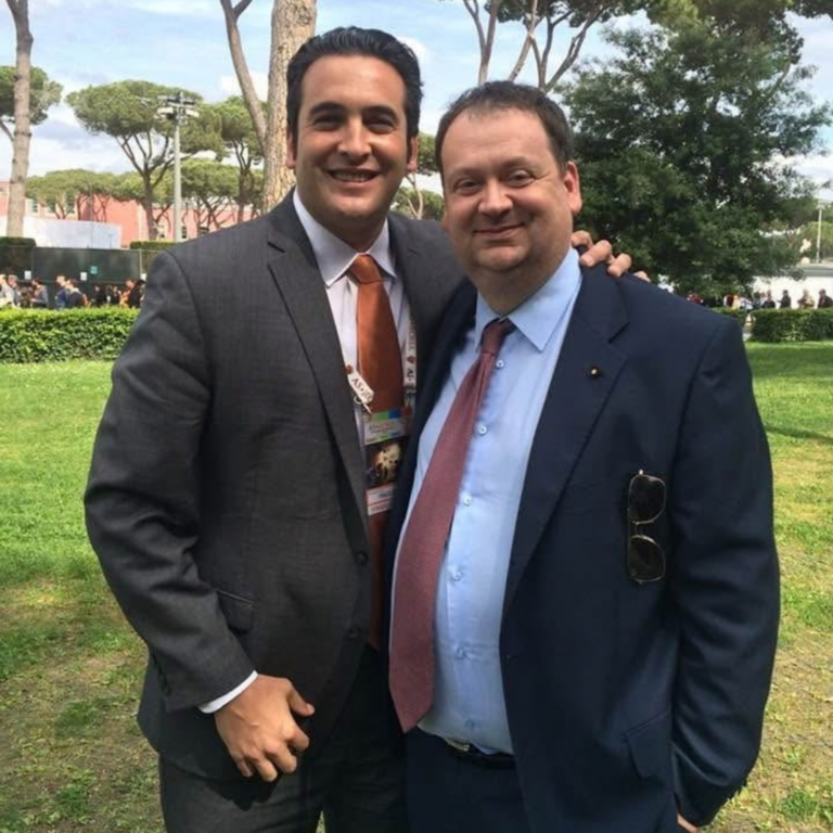 Luca Silvestrone con il CEO Roma Calcio Italo Zanzi
