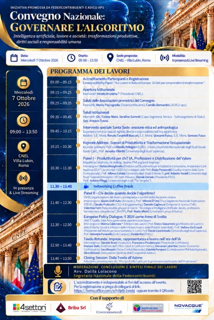 Convegno Nazionale: Governare l'algoritmo convegno nazionale governare l'algoritmo